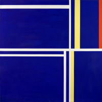 "Blue Abstraction in a Square"